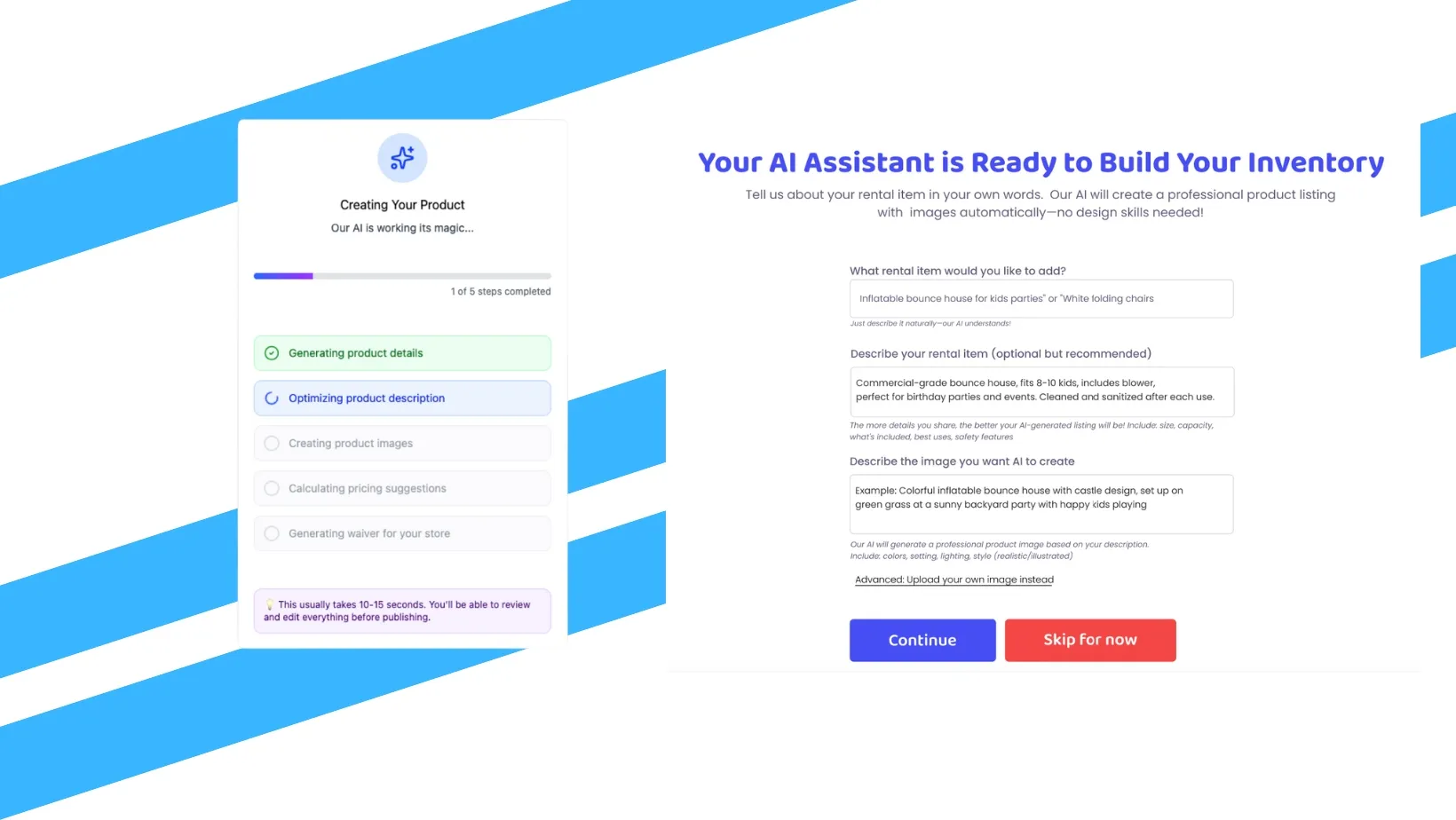 AI-Powered Inventory Generation for E-Commerce & Rental Business